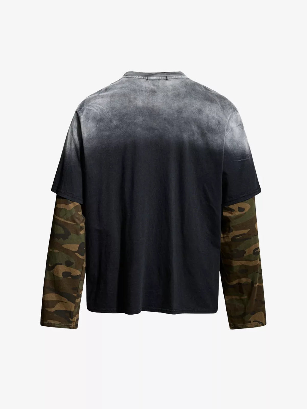 Ruched Camo Graphic Long Sleeve