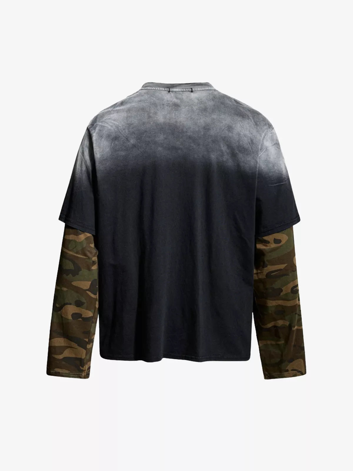 Ruched Camo Graphic Long Sleeve