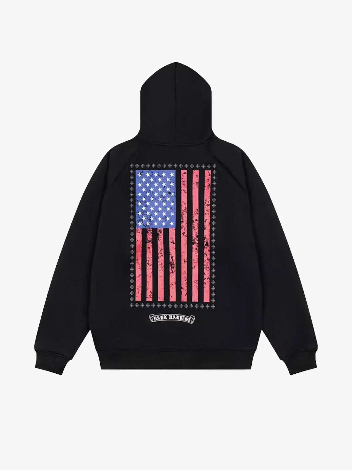 Camo Gothic Graphic Zip-Up Hoodie