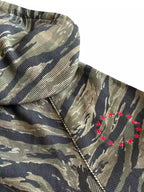 Tiger Camo Zip-Up Hooded Streetwear Jacket
