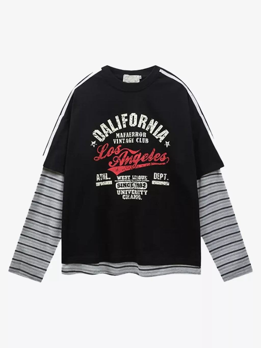 Layered Sleeve Graphic Tee