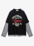 Layered Sleeve Graphic Tee