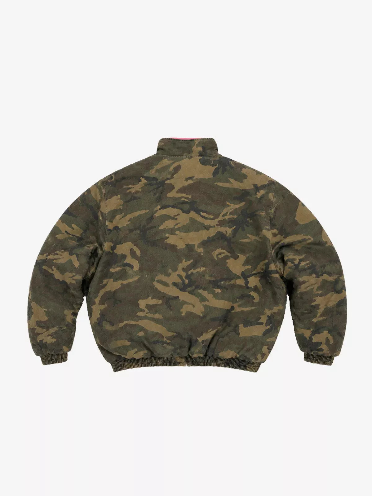Pink Camo Embroidered Reversible Fleece Jacket