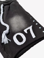 Studded Paneled Double-Waist Shorts