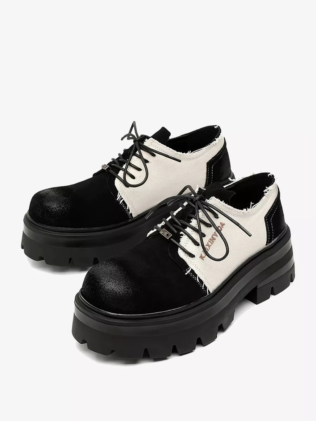 Niceprimes Dark Aesthetic Chunky Lug-Sole Platform Shoes