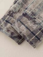 Plaid Patchwork Graphic Long Sleeve Tee