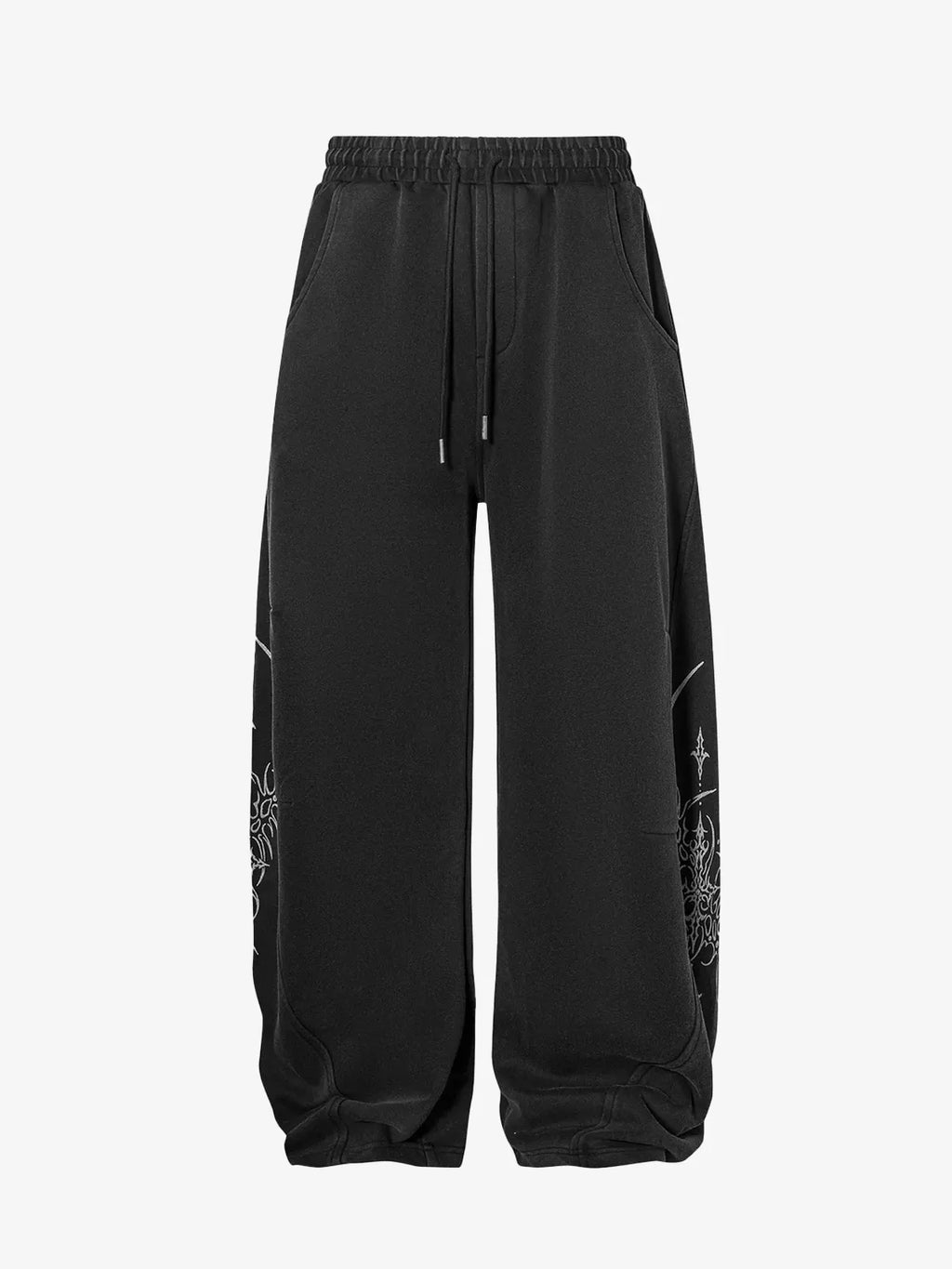 Graphic Wide-Leg Street Pants