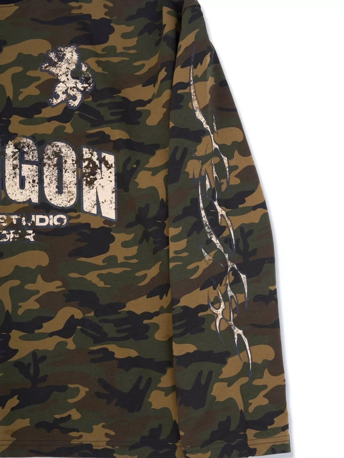 Vintage Camo Graphic Long Sleeve Tee