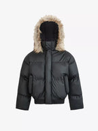 Detachable Hood Faux Fur Puffer Jacket