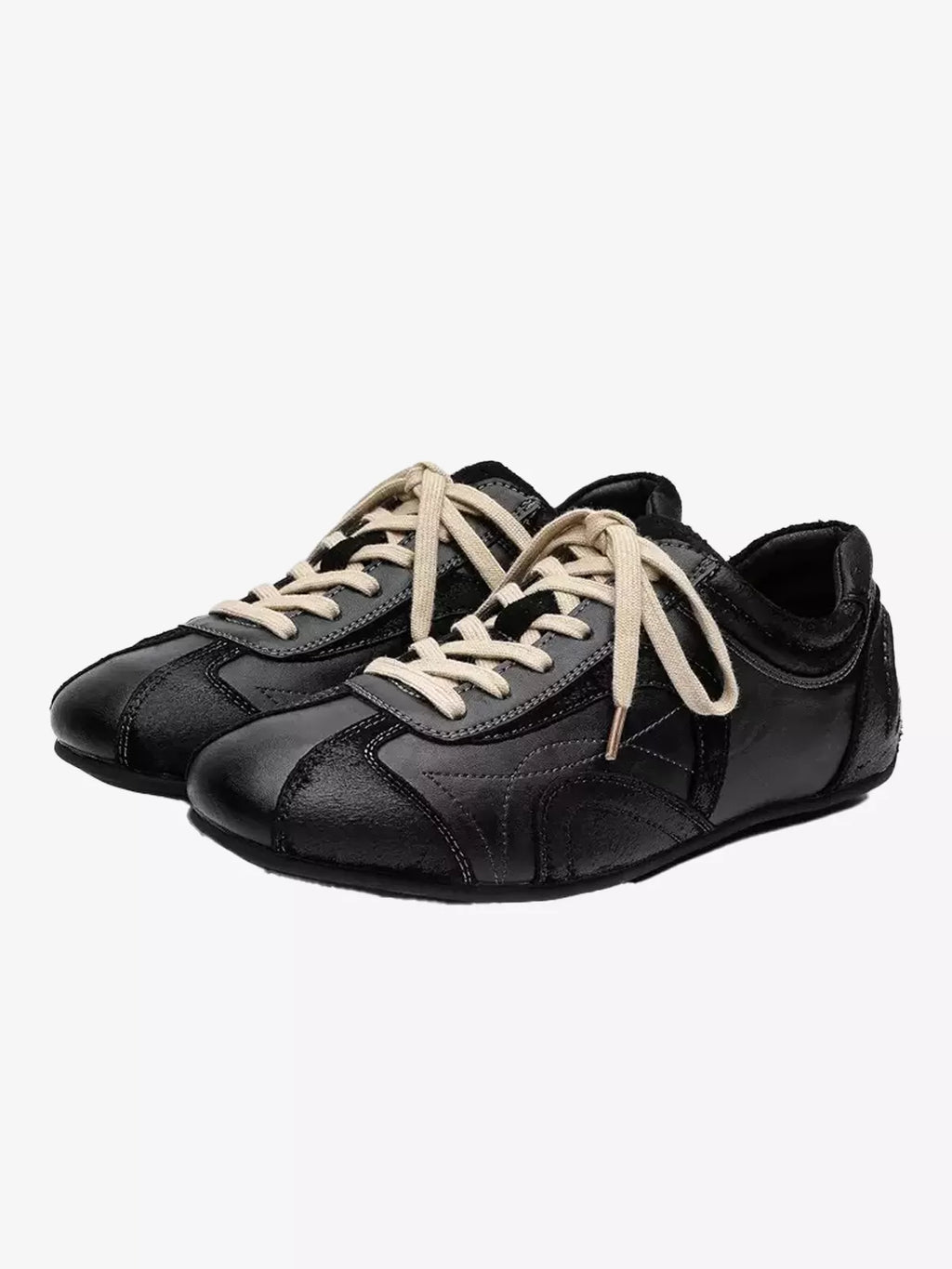 Niceprimes Retro Panel Low-Top Racing Driving Sneakers