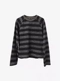 Striped Embroidered Oversized Long Sleeve Tee