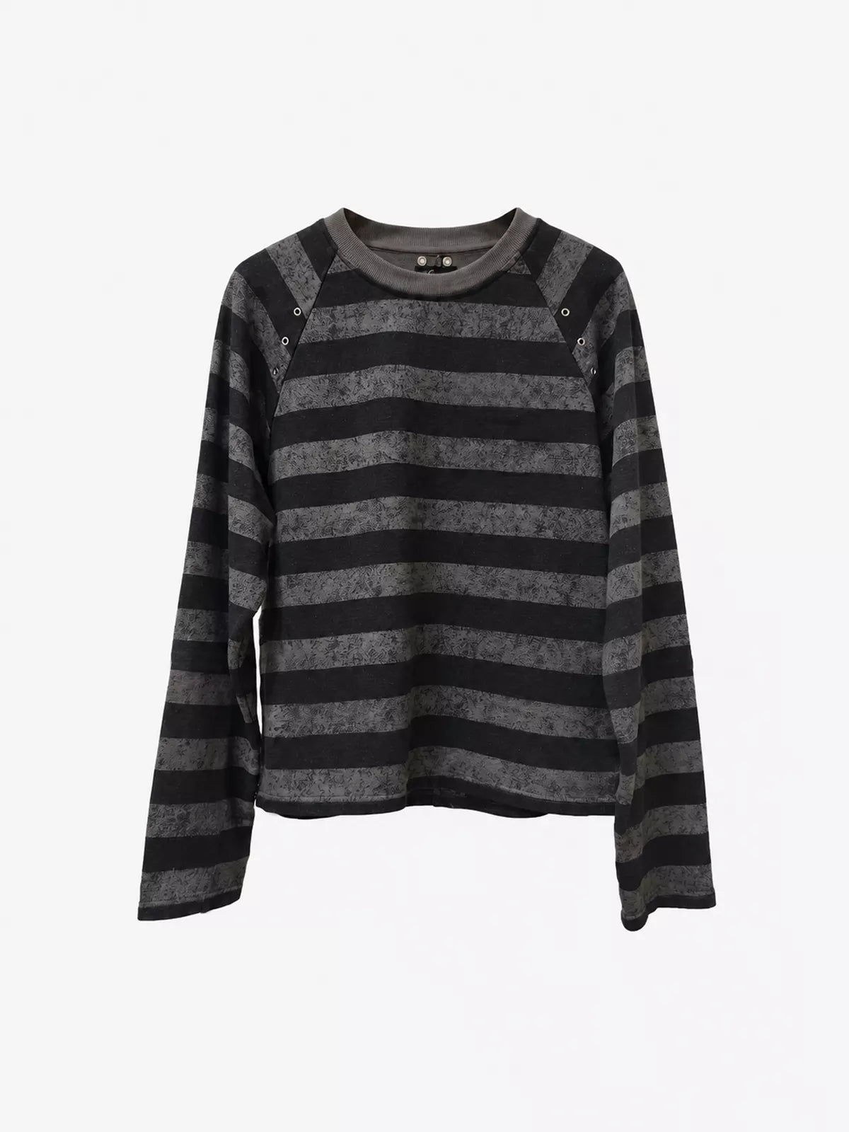 Striped Embroidered Oversized Long Sleeve Tee
