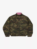 Pink Camo Embroidered Reversible Fleece Jacket