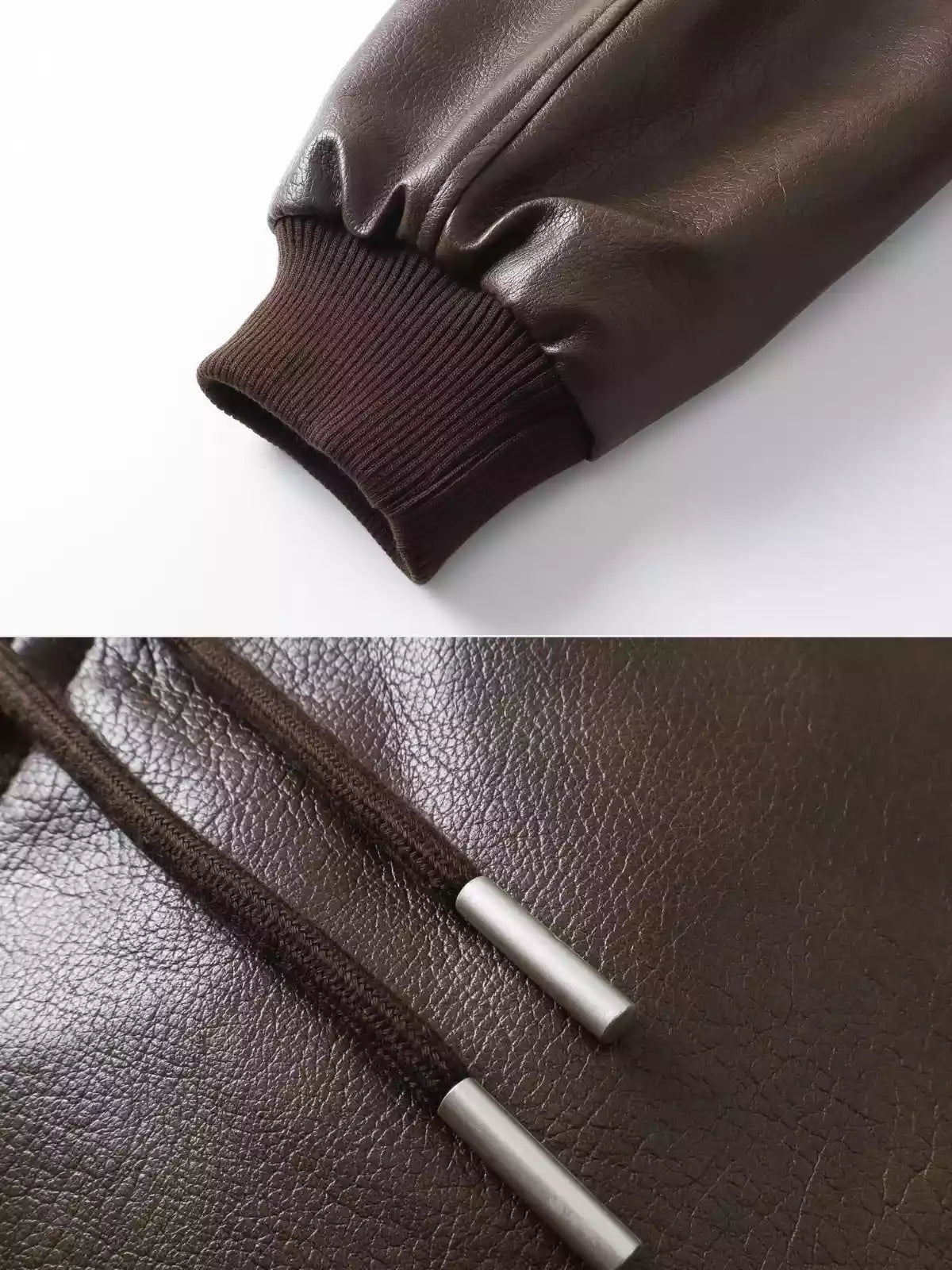 Oversized Basic Faux Leather Jacket