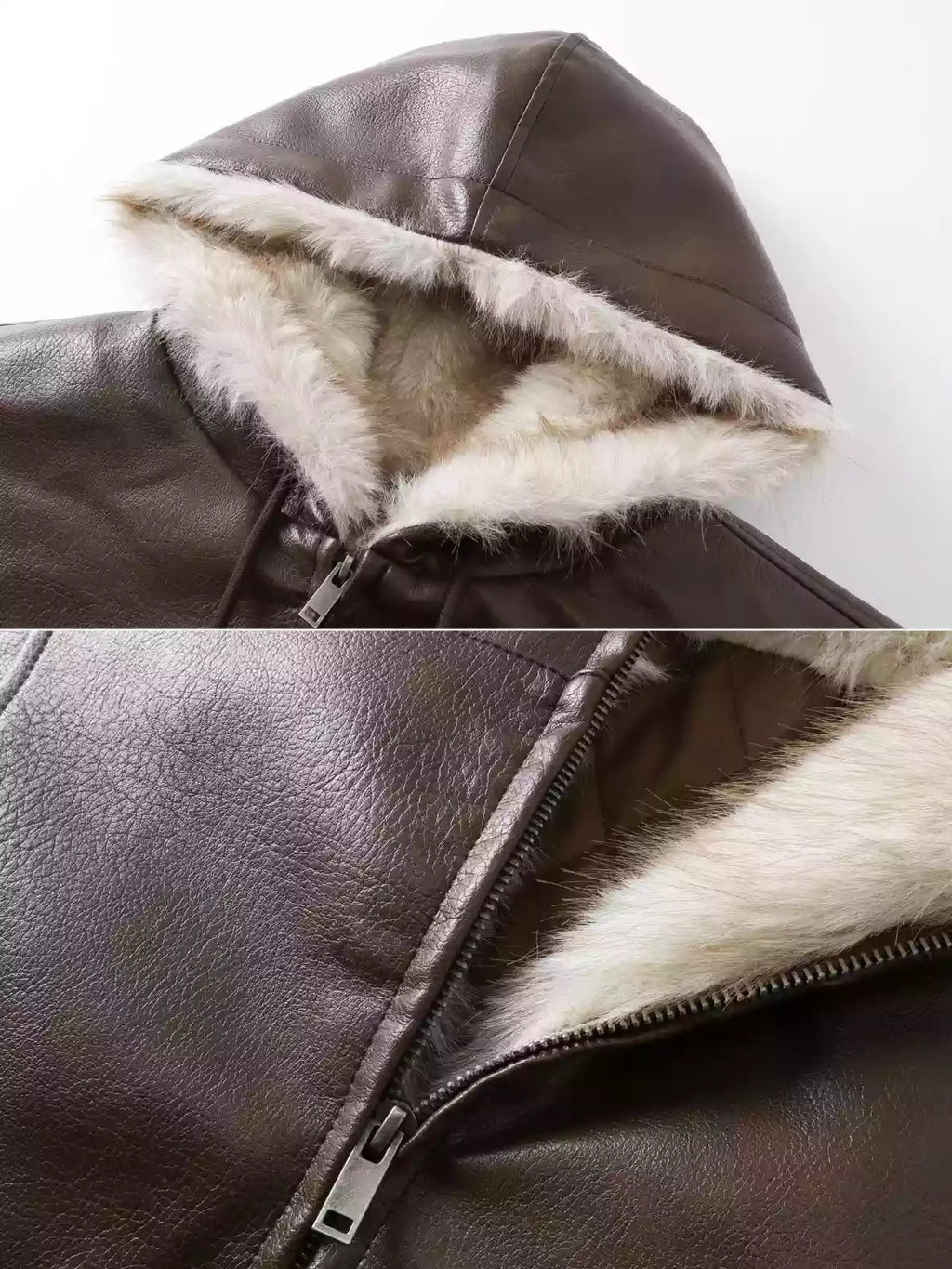 Oversized Basic Faux Leather Jacket