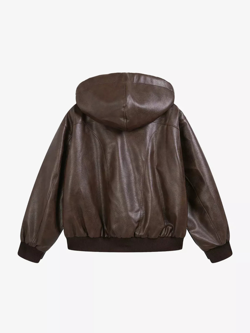 Oversized Basic Faux Leather Jacket