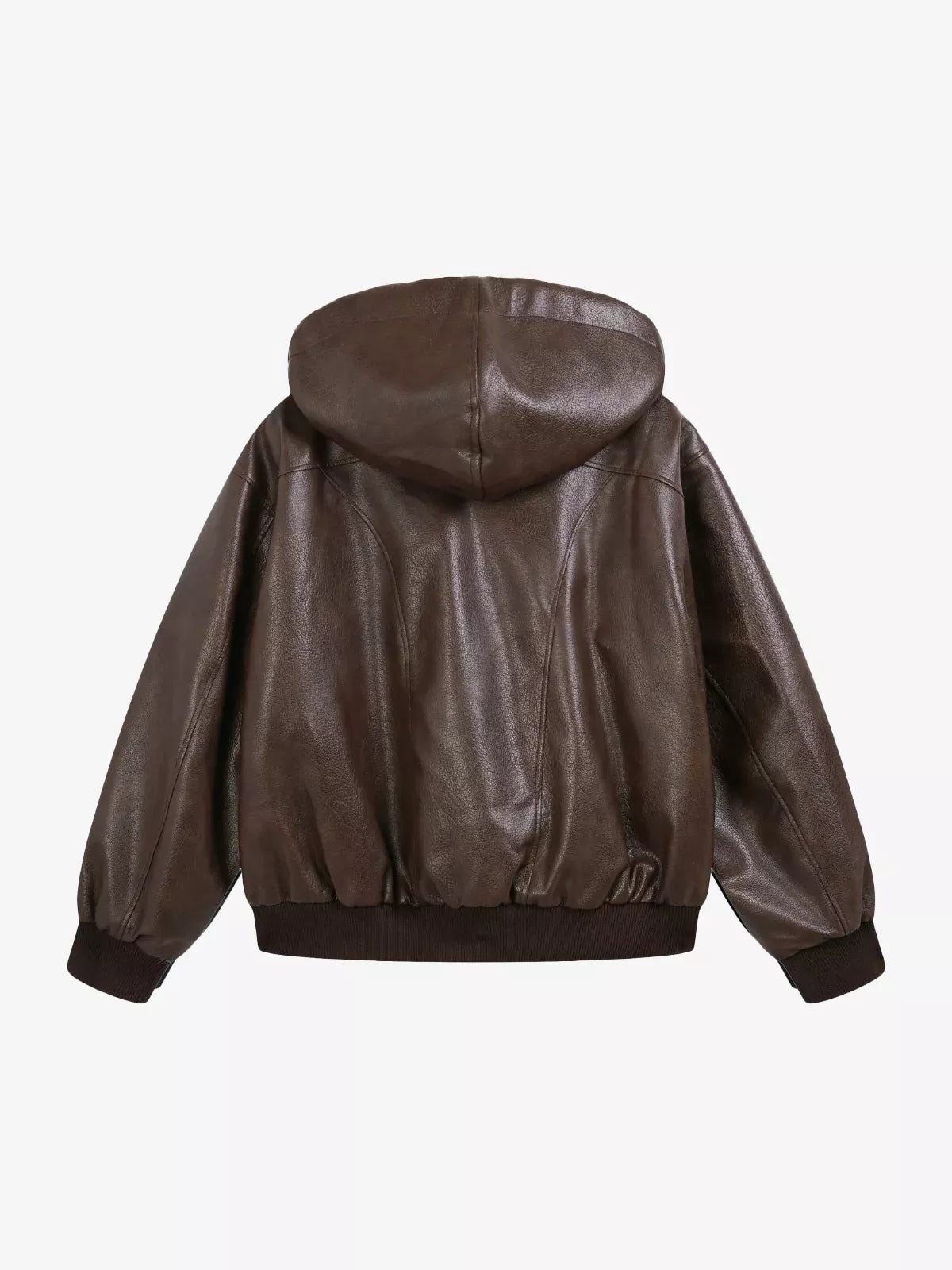 Oversized Basic Faux Leather Jacket