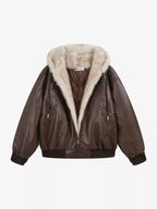 Oversized Basic Faux Leather Jacket