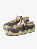 Vintage Denim Canvas Low-Top Sneakers