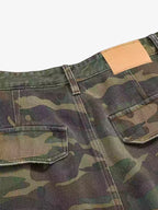 Distressed Camo Cargo Baggy Pants