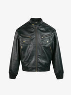Leather Multi-Pocket Biker Jacket