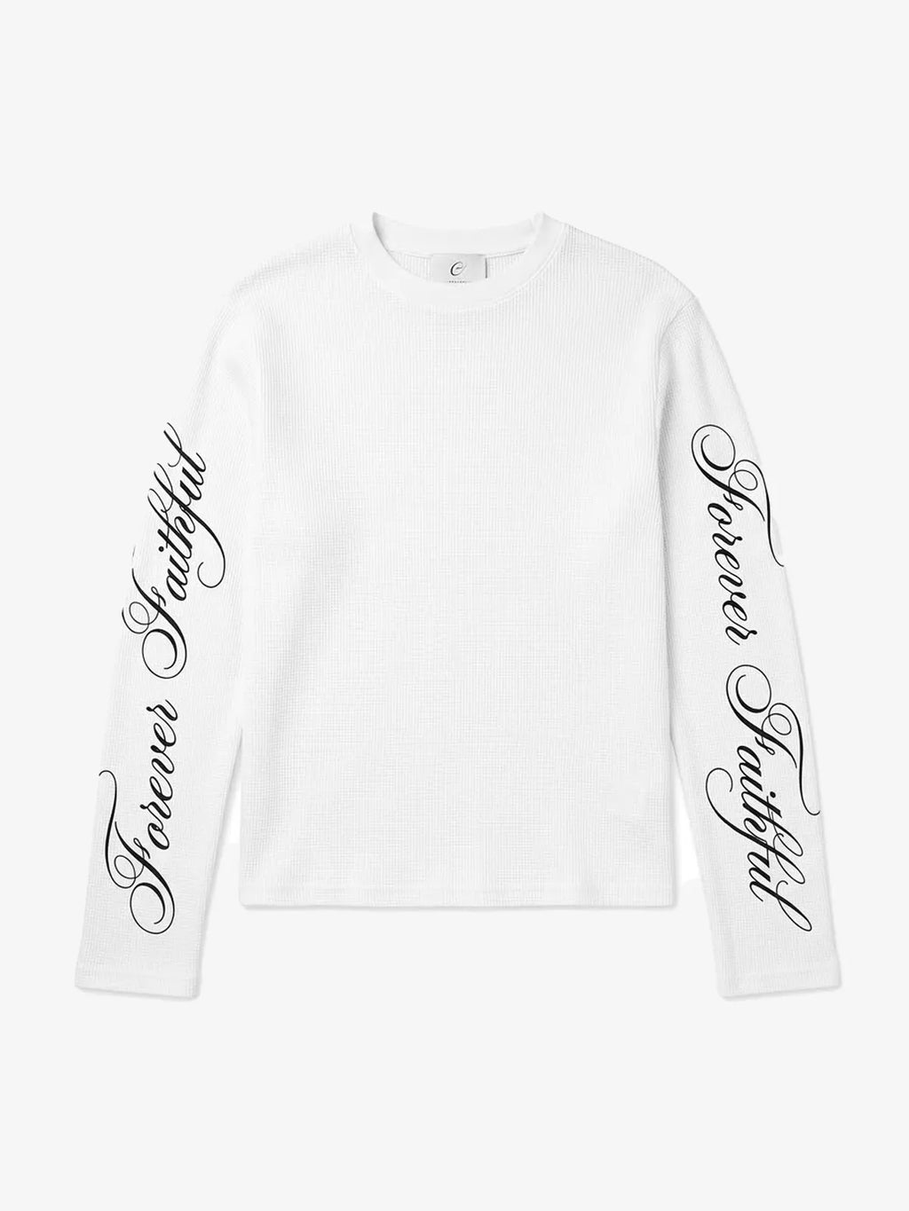 Vintage Font Graphic Waffle Sweatshirt
