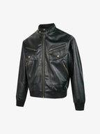 Leather Multi-Pocket Biker Jacket