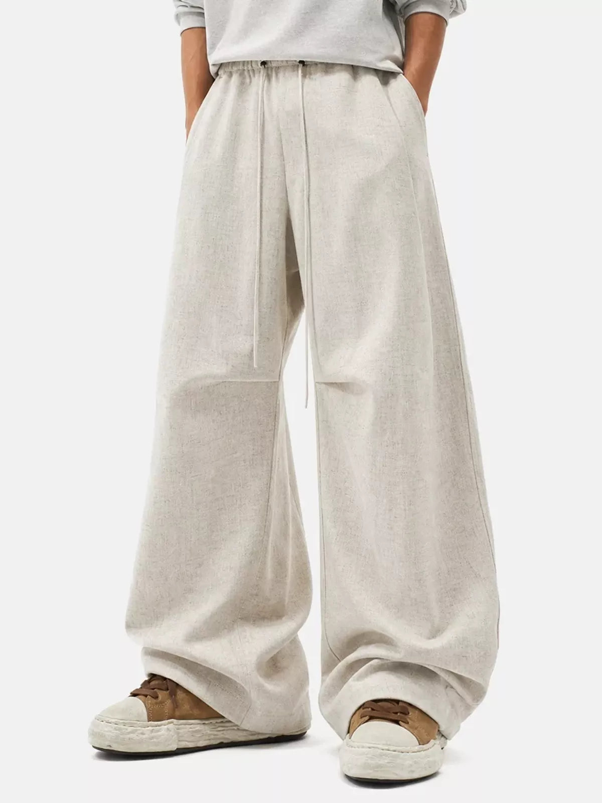 Cotton Linen Wide-leg Pants
