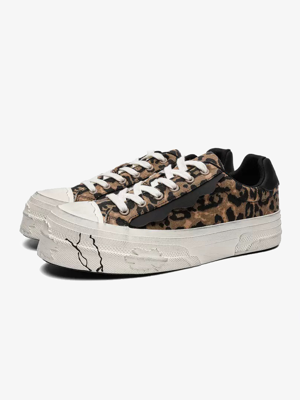 Niceprimes Leopard Print Chunky Platform Sneakers