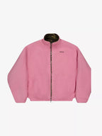 Pink Camo Embroidered Reversible Fleece Jacket