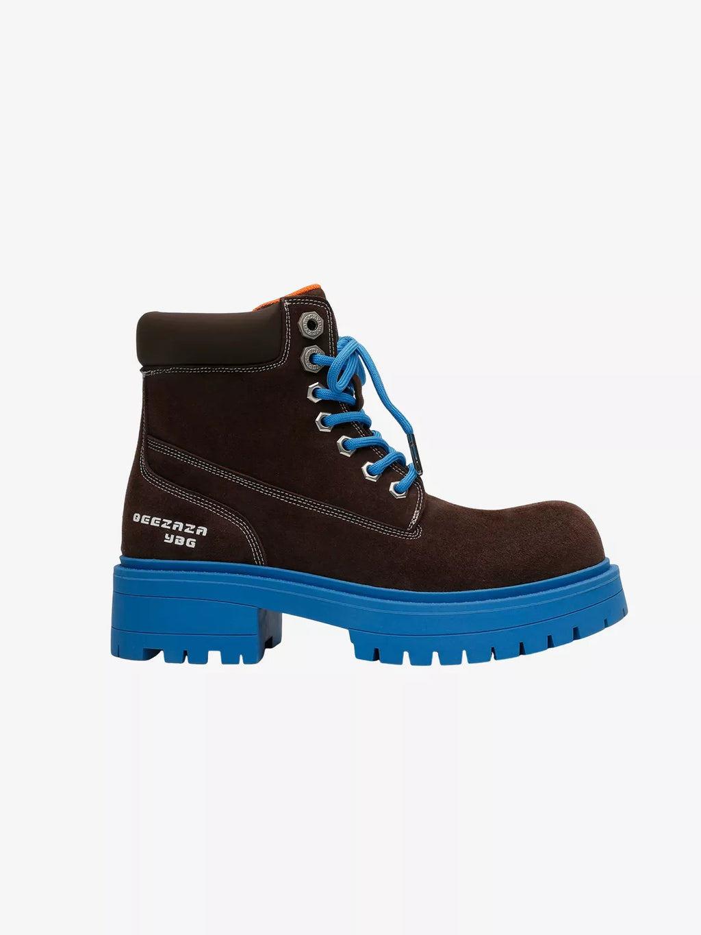 Niceprimes Chunky Contrast Rubber-Sole Nubuck Workwear Boots
