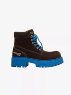 Niceprimes Chunky Contrast Rubber-Sole Nubuck Workwear Boots