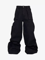 Washed Distressed Flag Graphic Jeans
