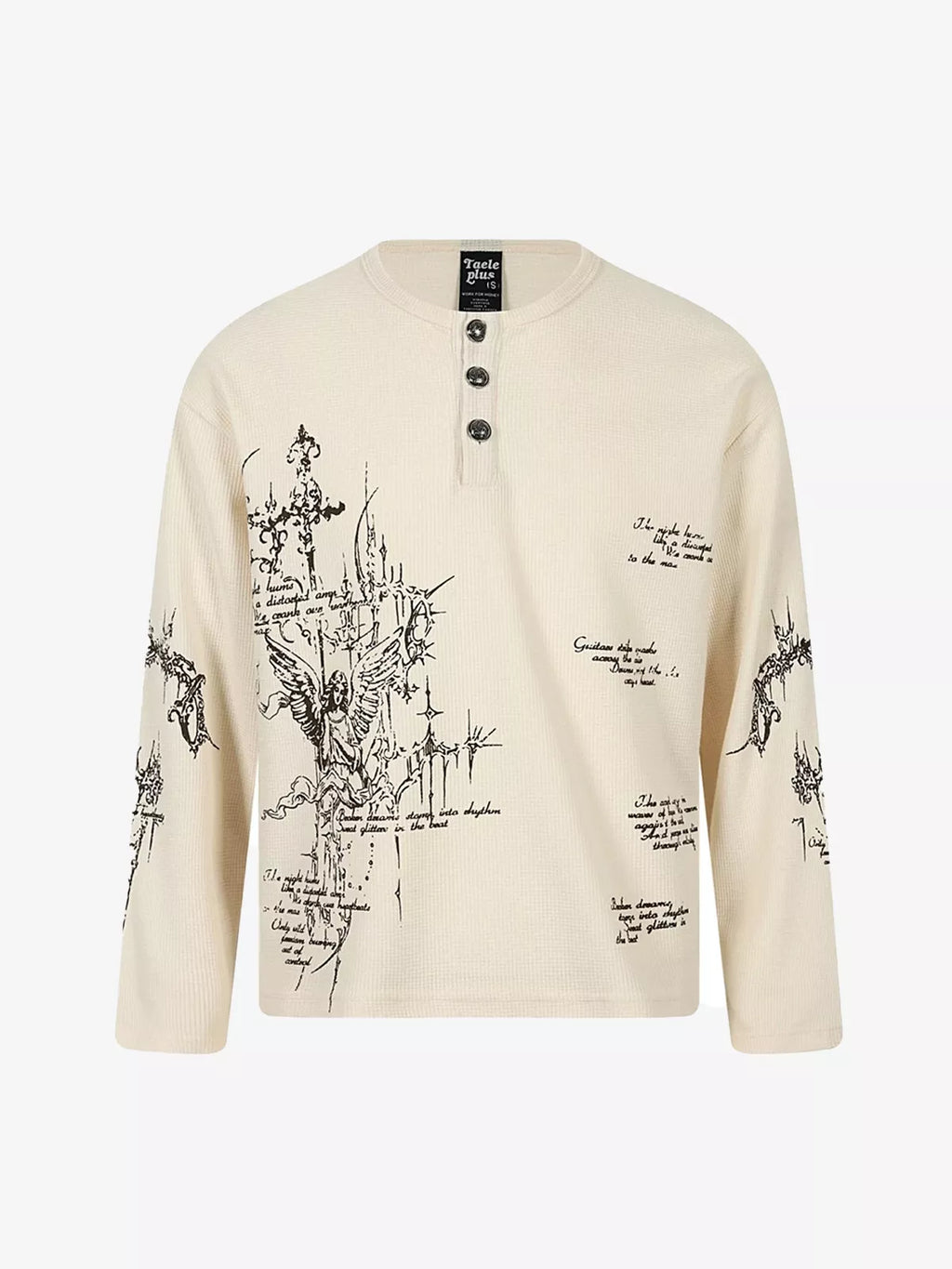 Rune Waffle Henley Long Sleeve Tee