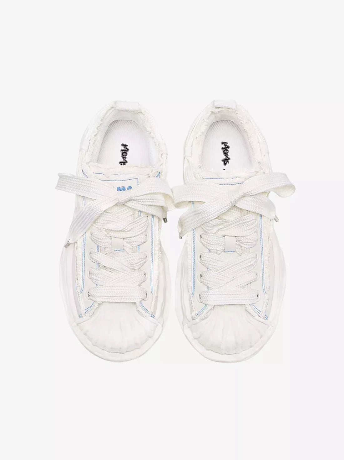 Niceprimes Rubber Sole Contrast Color Destruction Tassel Sneakers
