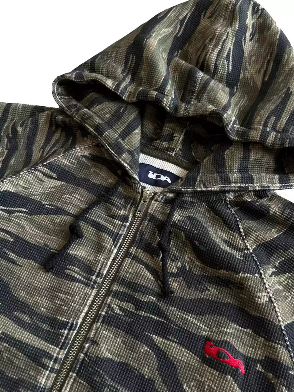 Tiger Camo Zip-Up Hooded Streetwear Jacket