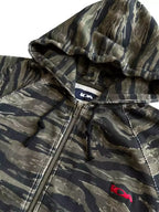 Tiger Camo Zip-Up Hooded Streetwear Jacket