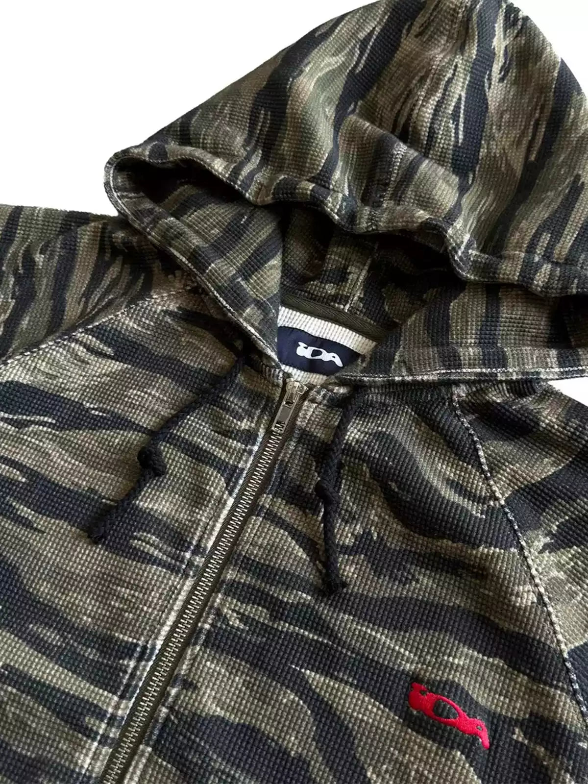 Tiger Camo Zip-Up Hooded Streetwear Jacket