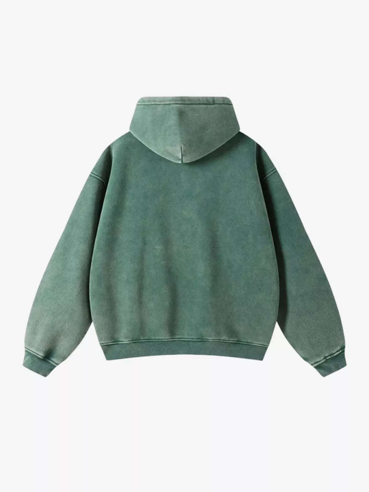 Washed Distressed Fleece Zip Up Hoodies