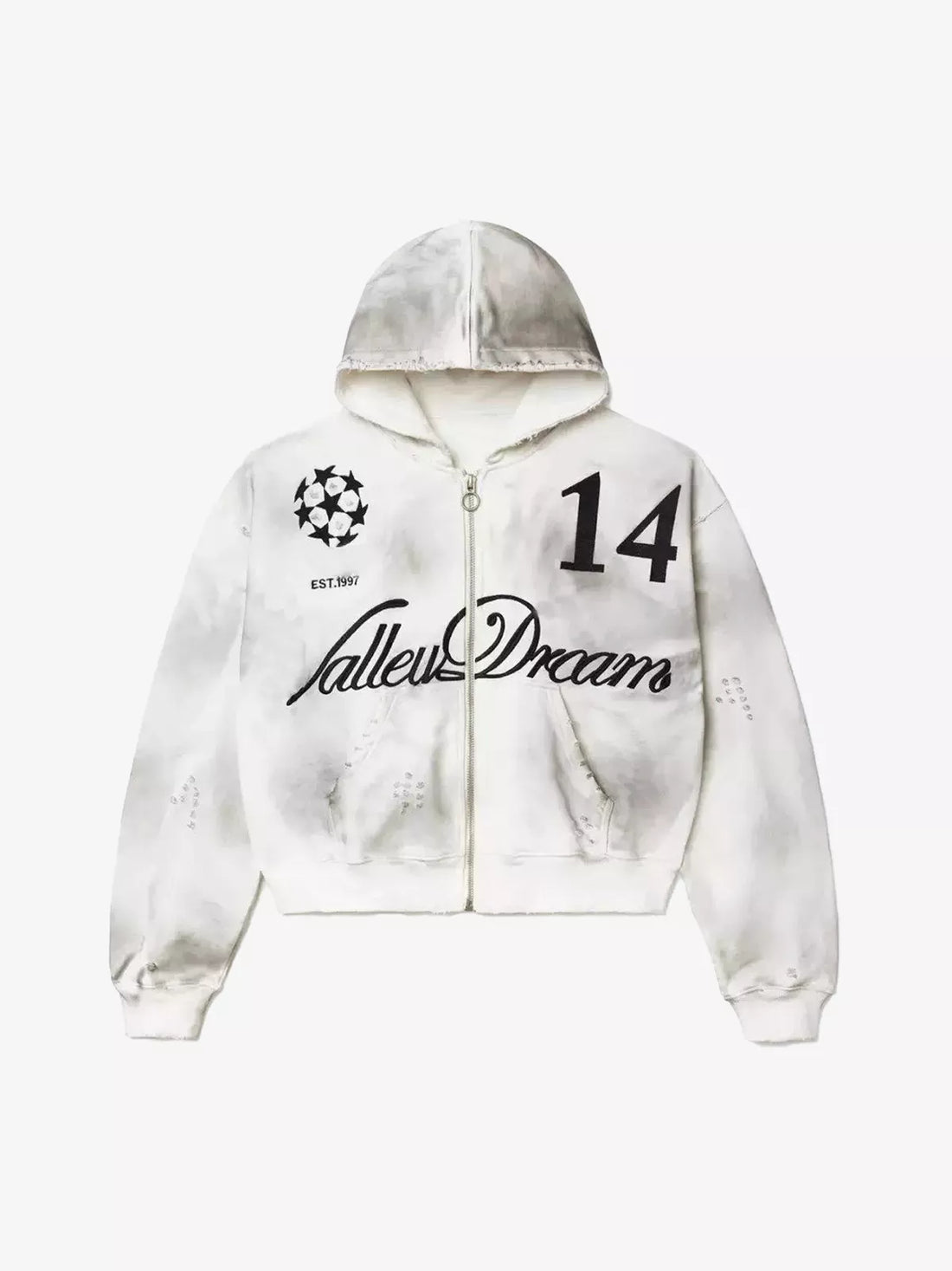 Vintage Graphic Zip Up Hoodie