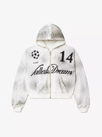 Vintage Graphic Zip Up Hoodie