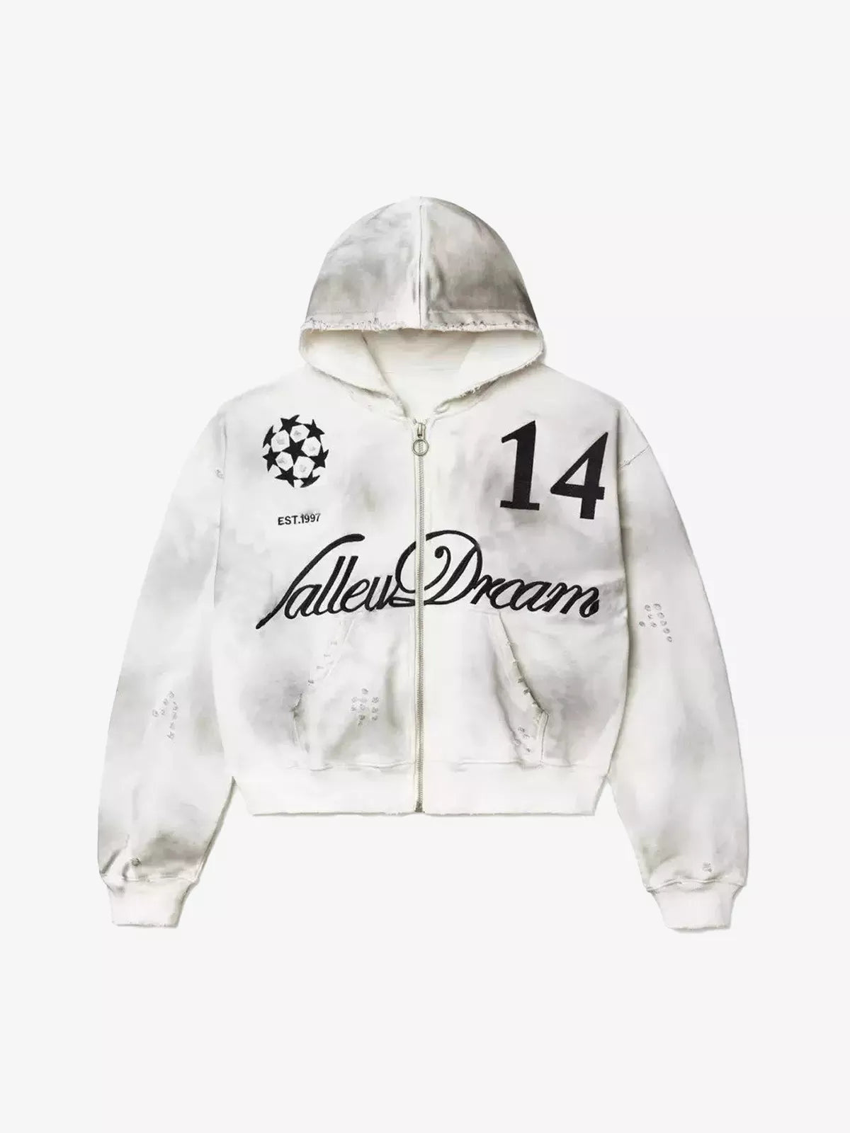 Vintage Graphic Zip Up Hoodie