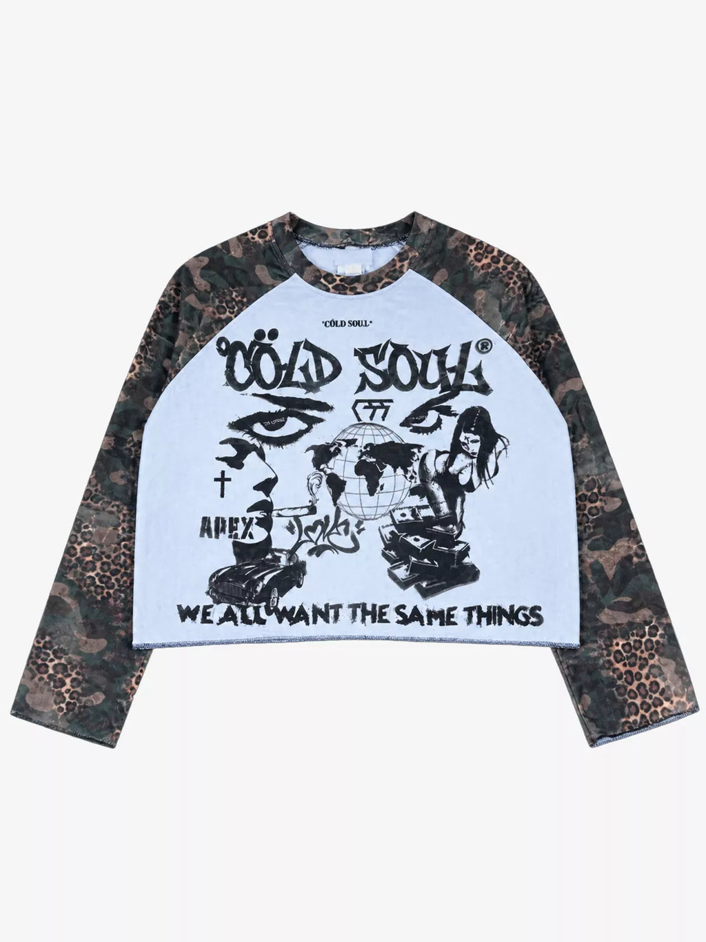 Vintage Graphic Raglan Long Sleeve tee