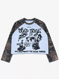 Vintage Graphic Raglan Long Sleeve tee