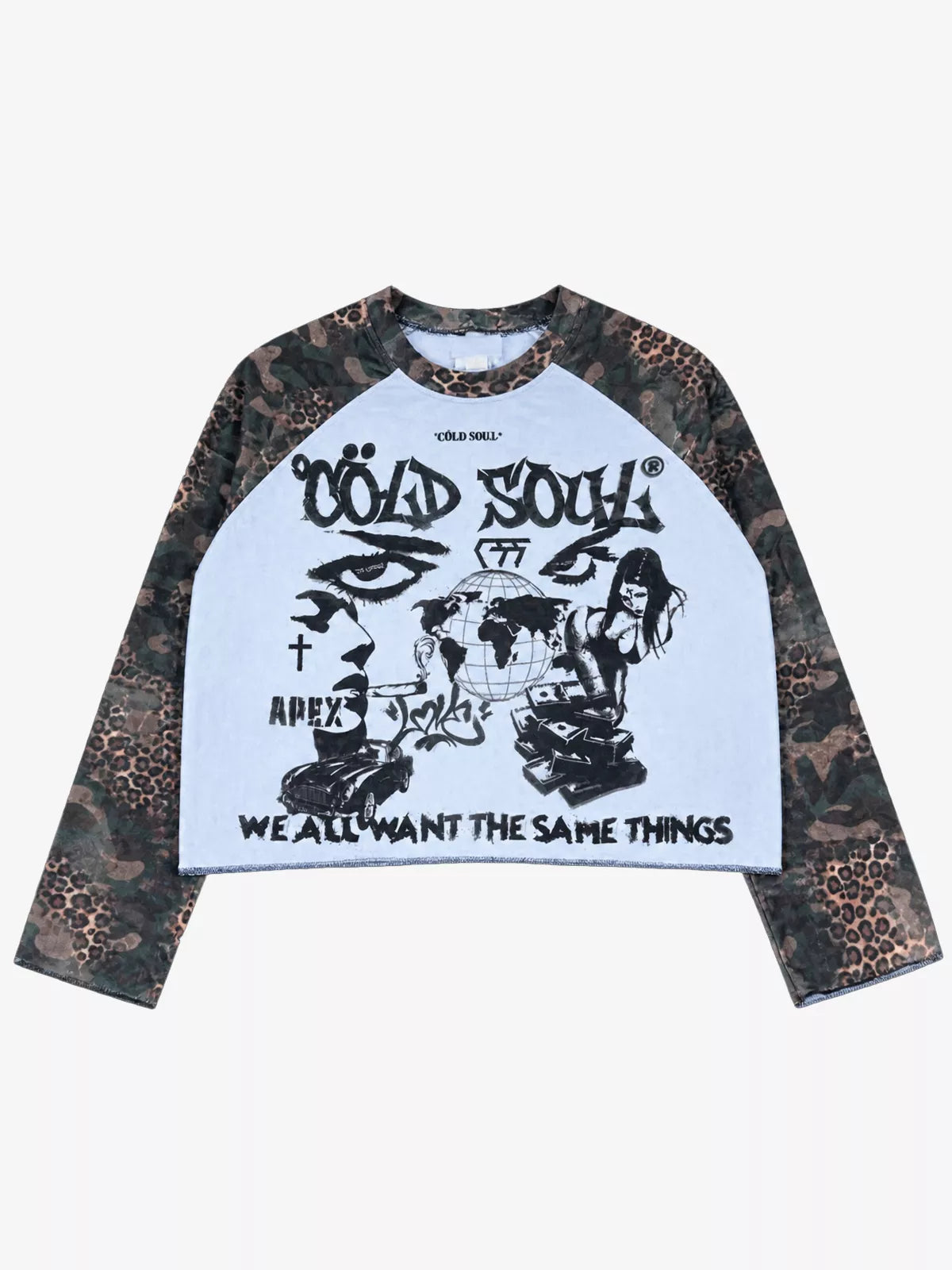 Vintage Graphic Raglan Long Sleeve tee