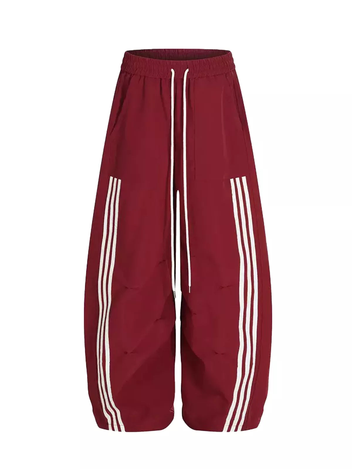 Striped Track Jacket and Wide-Leg Pants Two-Piece Set
