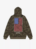 Camo Gothic Graphic Zip-Up Hoodie