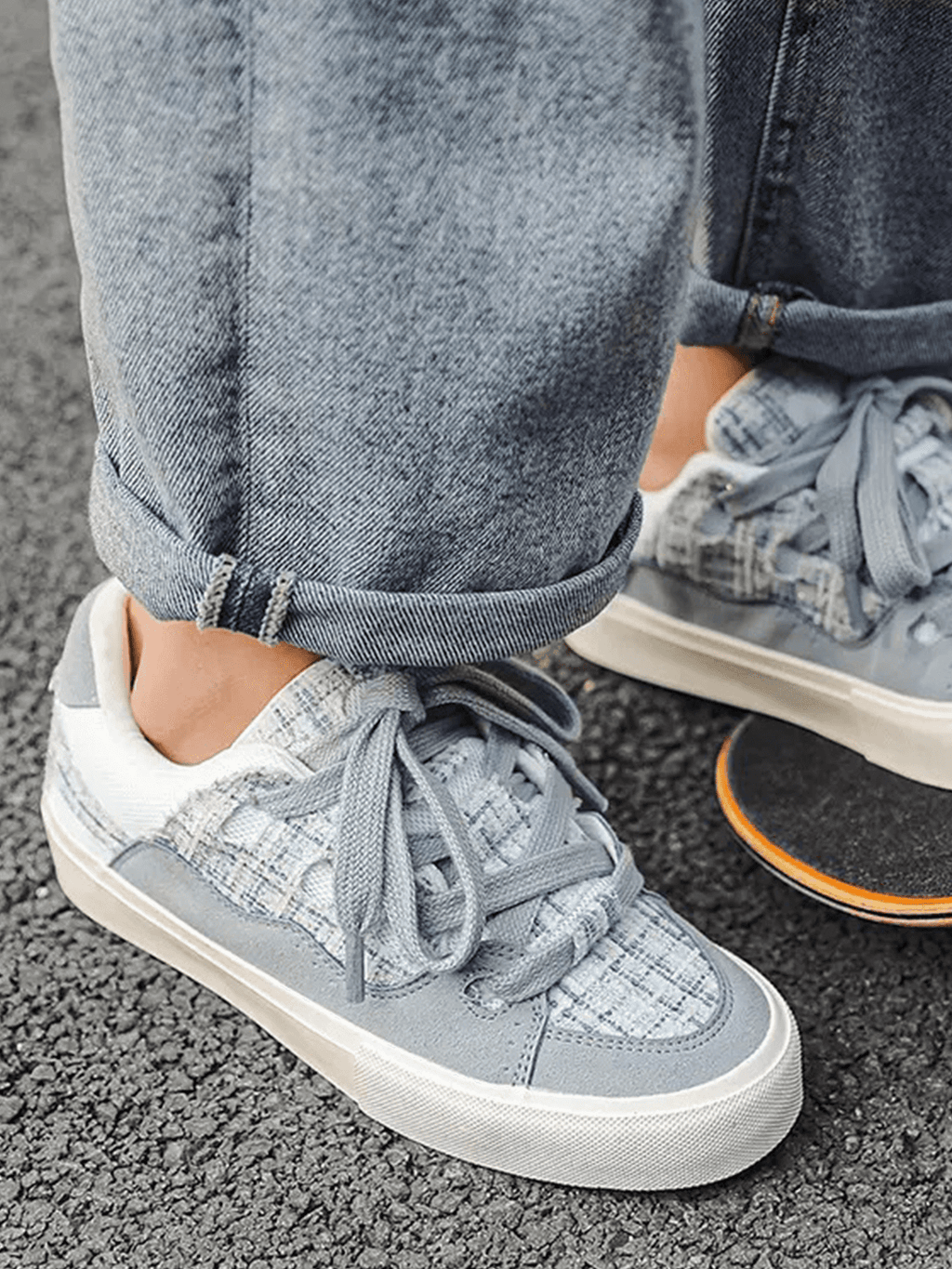 Niceprimes Grid Panel Chunky Streetwear Shoes