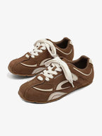 Low-Top Suede Vintage German Training Sneakers