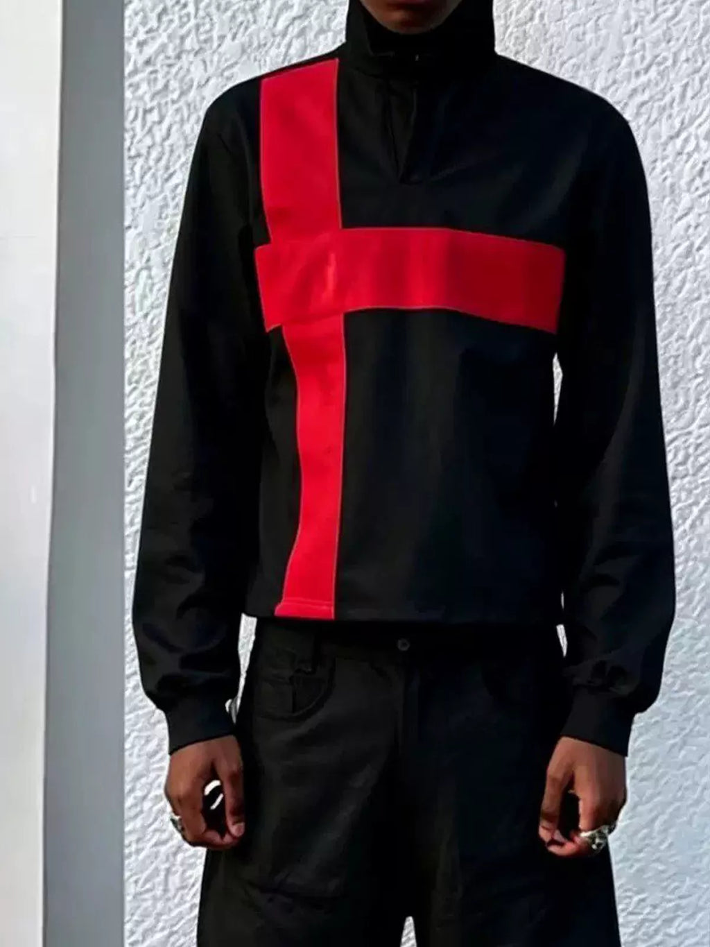 Red Cross Graphic Long Sleeve Tee